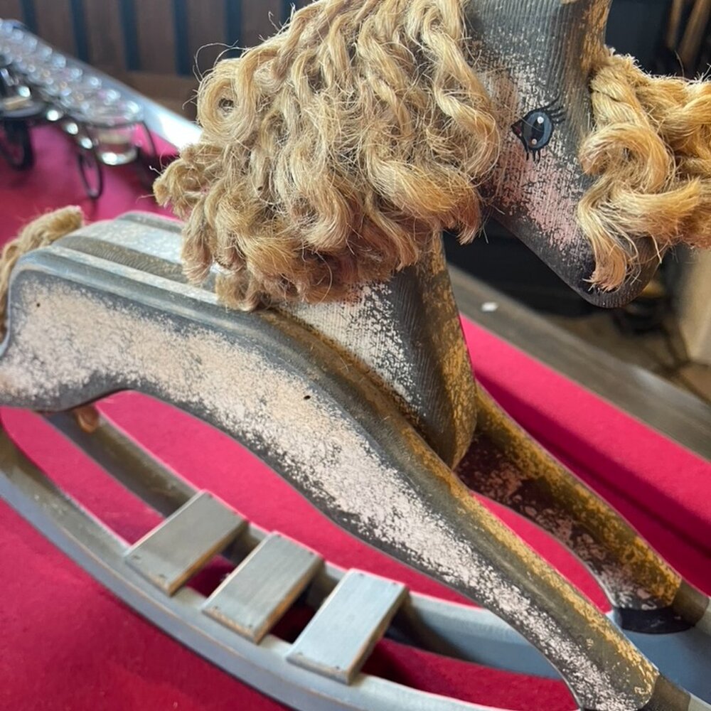 Vtg Handmade Rocking Horse - Picture 7 of 7